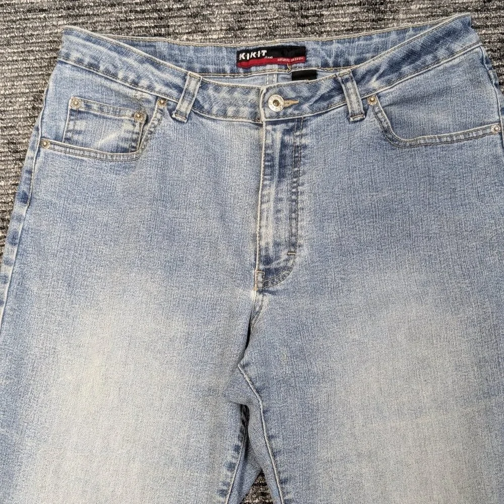 Kikit Maurice Sasson Women's Vintage Lightwash Denim Bootcut Jeans Size 16